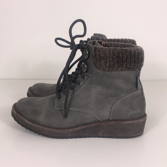 Blowfish Shoes - Blowfish Chomper Grey Lace Up Boots